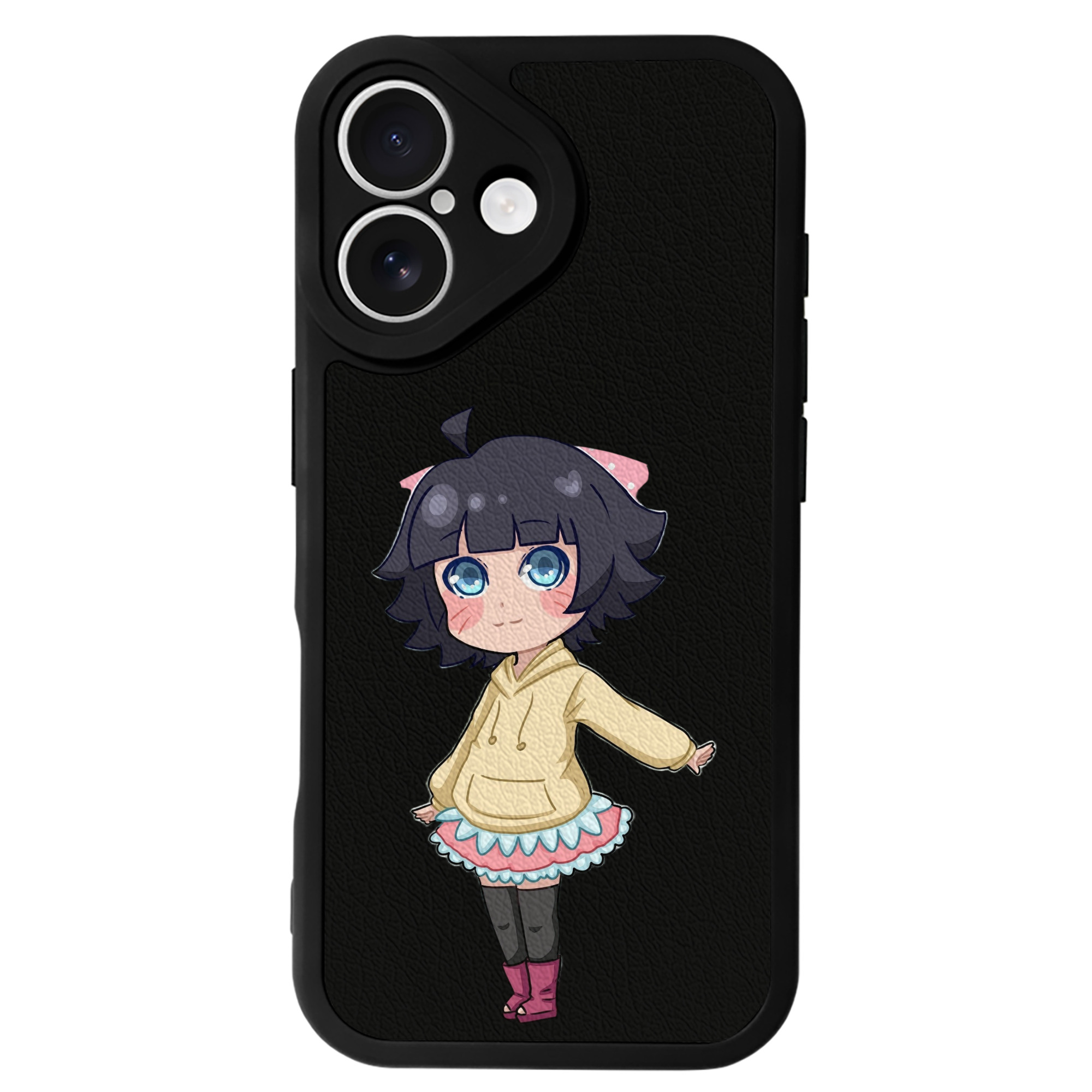 （画像用） NARUTO -ナルト- うずまき ヒマワリ Uzumaki Himawari 【iPhone 16シリーズ対応】シリコンスマホケース（レザー調） 材質：シリコン